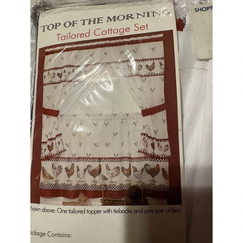 3 pc Curtains Tailored Cottage Set (57